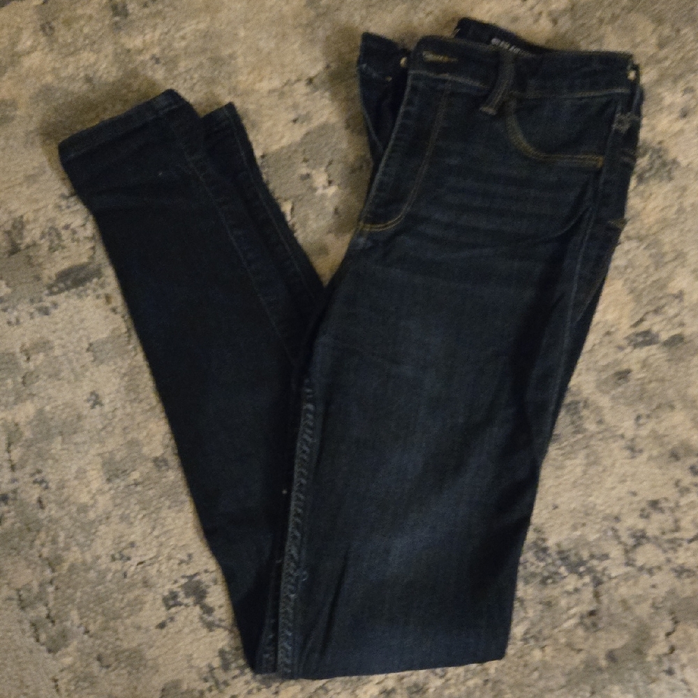 Hollister Women's Deep Indigo Skinny Jeans